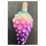 Grapes, vintage Christmas light bulb
