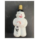 Snowman vintage Christmas lightbulb