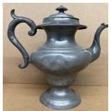 Cincinnati pewter teapot, Sellew & Co.