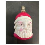 Santa Claus vintage Christmas ornament lightbulb