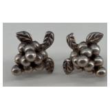 Sterling Grape Earrings