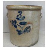 3 gallon Salt Glazed Cobalt Crock
