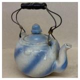 Blue Swirl Stoneware Teapot