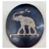 Sterling Elephant Brooch