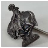Sterling Cowboy stick pin