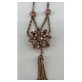 J. Crew pink floral necklace
