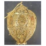 Golden vintage Christmas ornament birdcage