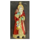 Santa Claus glass vintage Christmas ornament