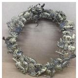 Antique Brass Animal / Fruit Wreath, Victorian