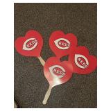 Cincinnati Reds heart shaped fans advertising