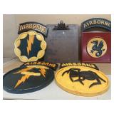 Military wooden insignia and Air Force army