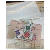 Stamp album and collector stamps