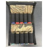 Shotgun shells & camo carrying case-NO SHIPPING