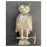 TOADLENE wise owl brooch