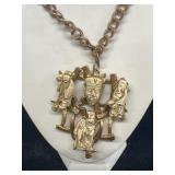Gods of good Fortune oriental necklace
