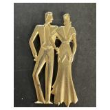 Ballroom dancers brooch