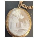 Cameo necklace, Bezel Looks to be Vict. Gold