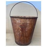 Large metal bucket