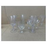 Martini and wine glasses