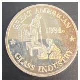 1 ounce silver round great American glass