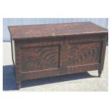 Early Blanket chest, Paint Decorated