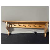 Hart shaped shelf coat rack