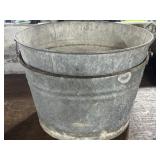 (2) galvanized buckets