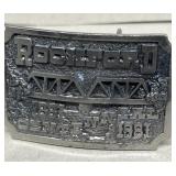 Rockford Centennial belt buckle