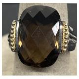 Sterling silver Amberstone ring size 9