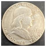 1952 Franklin silver half dollar