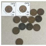 1896 1901- 1893 1898 Indian head pennies and