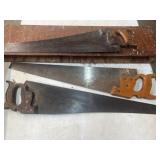 (3) Hand SAWAS with wood box holder