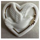 Lenox Dove porcelain brooch