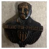 Rare Wilkie political pin