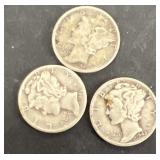 (3) mercury dimes