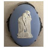 Sterling silver Wedgewood large brooch, 3 inches