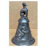 Antique cast iron bell with Greyhound figure on