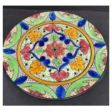 Spanish large, hand painted, platter, marked,