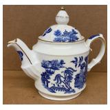 Vintage Sadler Willow Pattern ceramic tea pot