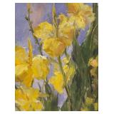 Mary Ann Davis, Yellow Flowers in the Sun, Oil on