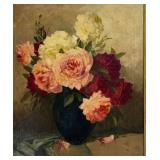 Indiana Peonies, oil on canvas, 24' x 20'