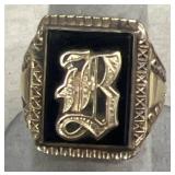 Sterling Ring with 10K gold top-Cash o