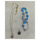 Sterling silver pendants and clasp bracelet