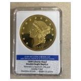 1849 liberty head double Eagle replica layered i