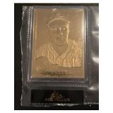 Bob feller Danbury mint 22 KT gold baseball card