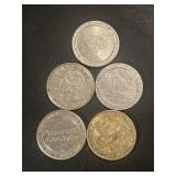 Caesars Palace, Atlantic City, Reno one dollar