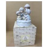 Precious moments, peace on earth musical figurine