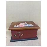 Rabbits hand-painted box