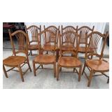 (8) OAK Chairs, Quality, Amish Made