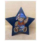 Hand-painted bear patriotic star box